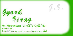 gyork virag business card